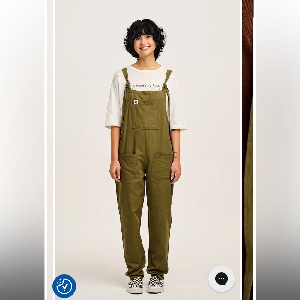 Lucy & Yak Dungarees in olive us size 12
